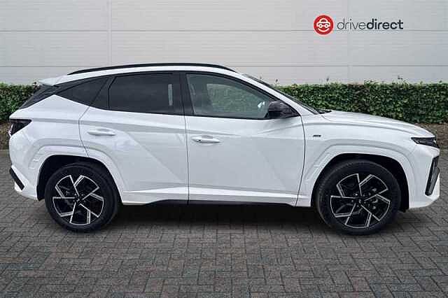 Hyundai TUCSON 1.6T N Line SUV 5dr Petrol Hybrid Auto Euro 6 (s/s) (239 ps) White