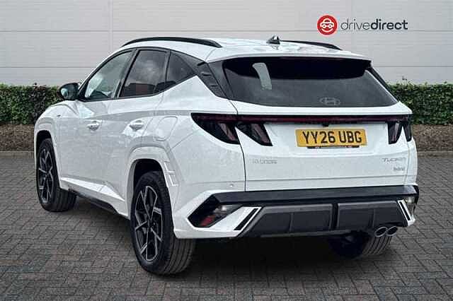 Hyundai TUCSON 1.6T N Line SUV 5dr Petrol Hybrid Auto Euro 6 (s/s) (239 ps) White