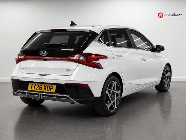 Hyundai I20 1.0 T-GDi Tech Line Hatchback 5dr Petrol DCT Euro 6 (s/s) (90 ps) White