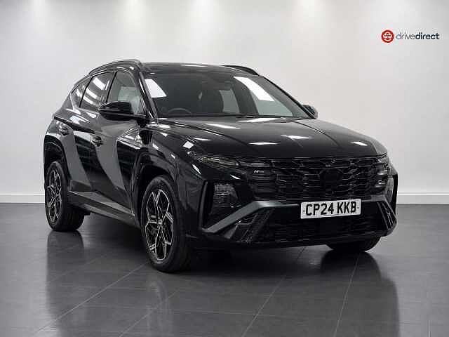 Hyundai TUCSON 1.6 T-GDi N Line S SUV 5dr Petrol Hybrid Auto Euro 6 (s/s) (215 ps) Black